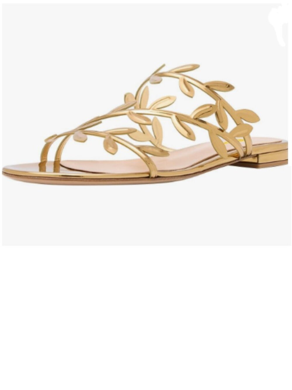FSJ Gold Evening Sandals Sexy Open Toe Leaves Strappy Summer Event Wedding Shoes